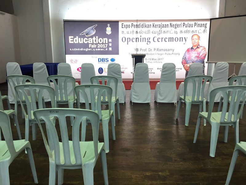 Education Fair setup at Dewan Sree Mariamman